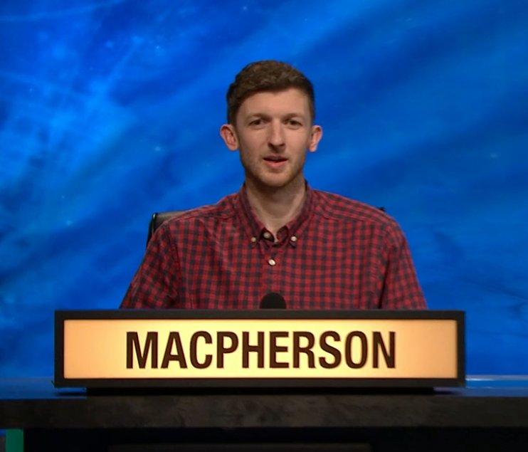 Stuart Macpherson in the Darwin team OE's Stuart Macpherson gets to the semifinal of University Challenge