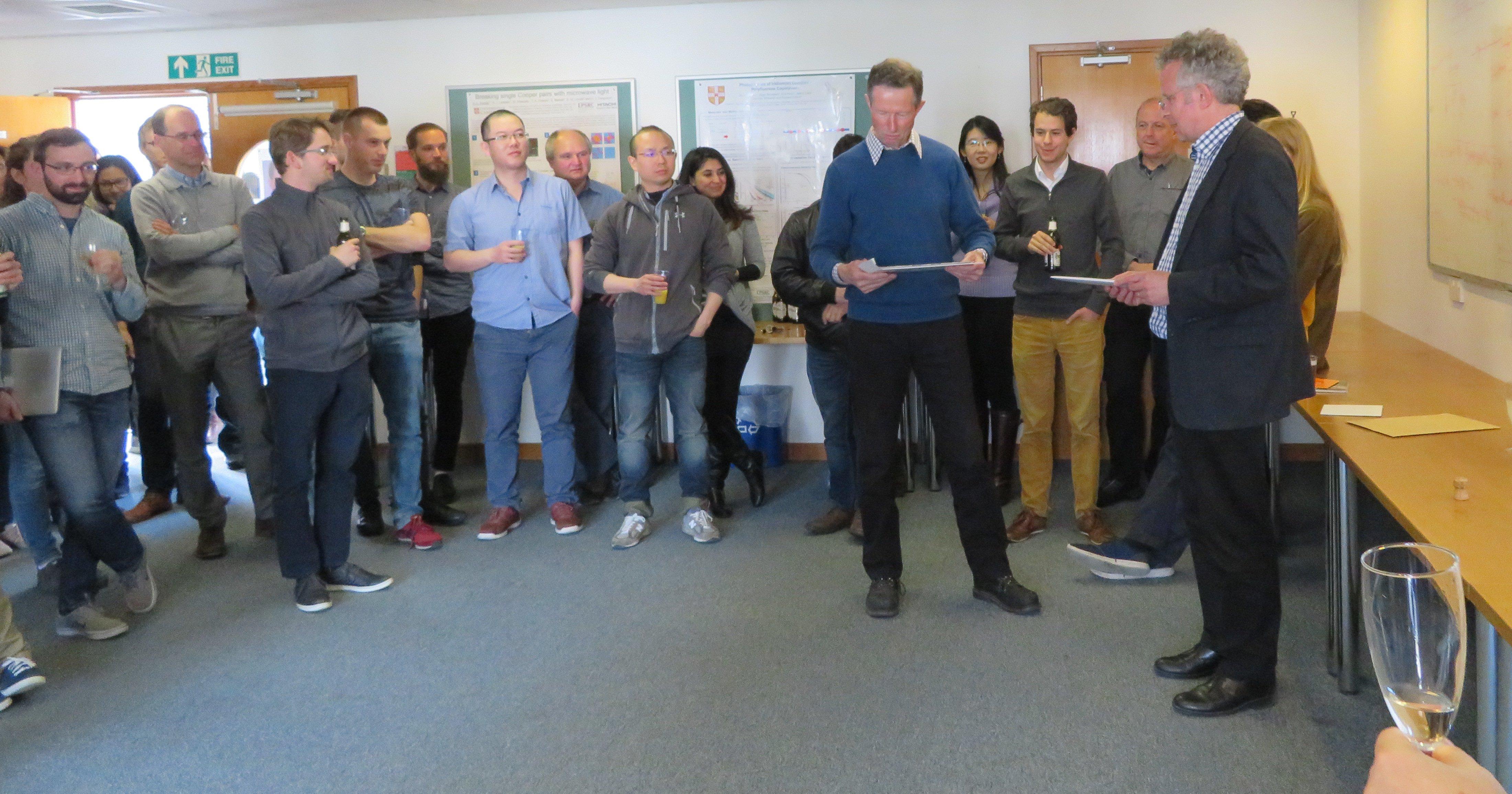Roger Beadle is presented with a gift and card on his retirement Roger Beadle retires